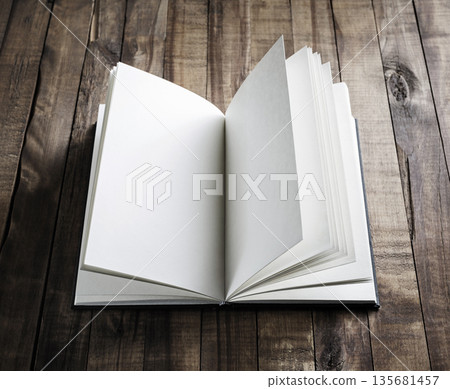 Blank opened book Blank opened book 135681457