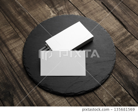 Blank business cards 135681569