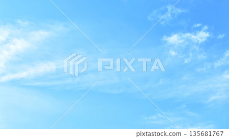 Image of cirrus clouds racing by at breakneck speed - 16:9 (fixed shooting) Image of cirrus clouds racing by at breakneck speed - 16:9 (fixed shooting) 135681767