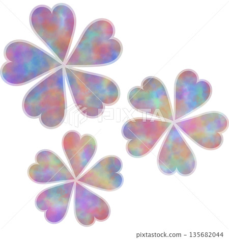 美麗的水彩花圖示圖像插圖 135682044