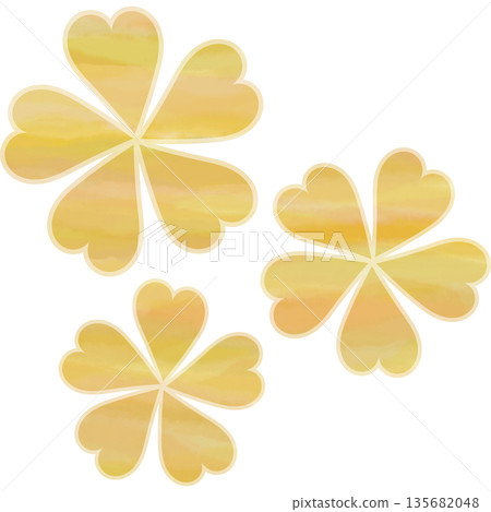 Beautiful watercolor flower icon image illustration 135682048