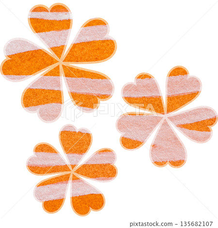 美麗的水彩花圖示圖像插圖 135682107