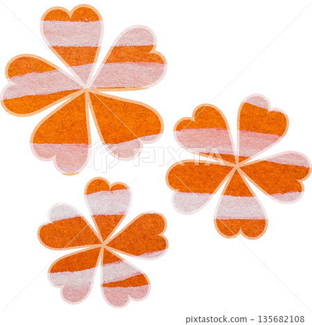 美麗的水彩花圖示圖像插圖 135682108