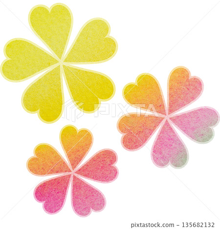 美麗的水彩花圖示圖像插圖 美麗的水彩花圖示圖像插圖 135682132