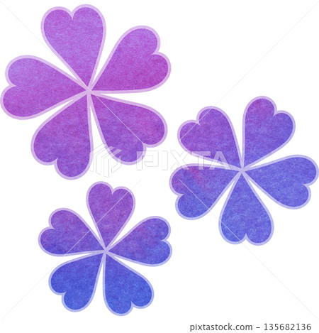 美麗的水彩花圖示圖像插圖 美麗的水彩花圖示圖像插圖 135682136