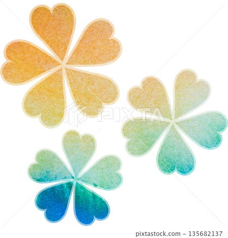 美麗的水彩花圖示圖像插圖 美麗的水彩花圖示圖像插圖 135682137