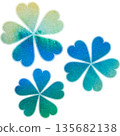 美麗的水彩花圖示圖像插圖 美麗的水彩花圖示圖像插圖 135682138