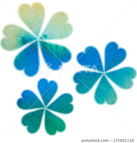 美麗的水彩花圖示圖像插圖 美麗的水彩花圖示圖像插圖 135682138