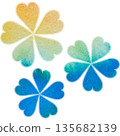 美麗的水彩花圖示圖像插圖 美麗的水彩花圖示圖像插圖 135682139