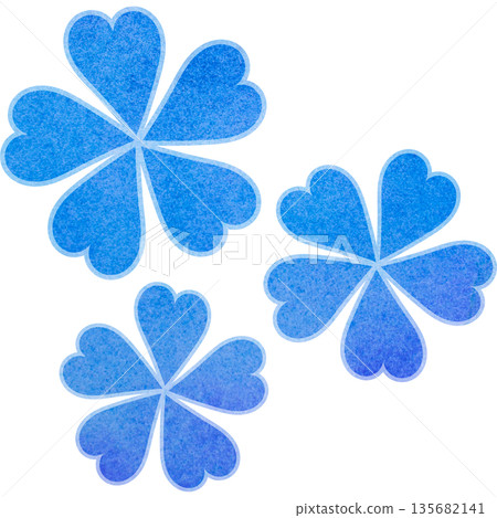 美麗的水彩花圖示圖像插圖 135682141
