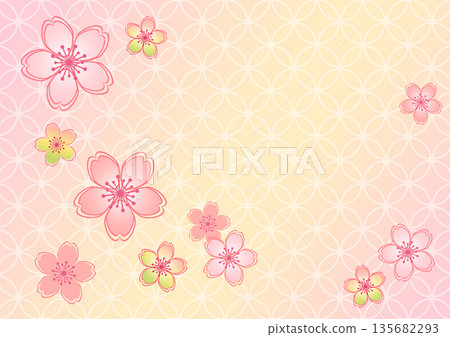Japanese pattern background 135682293