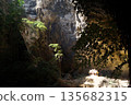 Phraya Nakhon Cave is located in Khao Sam Roi Yot National Park in Prachuap Khiri Khan Province in southern Thailand. Sunlight illuminates the cave temple.Phraya Nakhon Cave Temple. 135682315