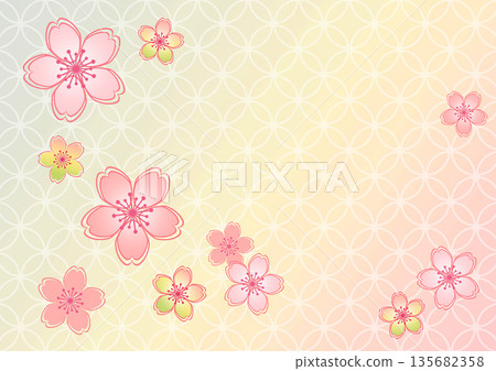 Japanese pattern background 135682358