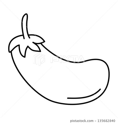 eggplant outline illustration coloring page eggplant outline illustration coloring page 135682840
