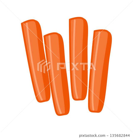 Illustration of Pile of Carrot Sticks Illustration of Pile of Carrot Sticks 135682844