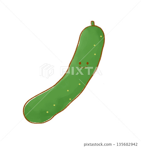 Smiling Green Vegetables | Cucumber Smiling Green Vegetables | Cucumber 135682942