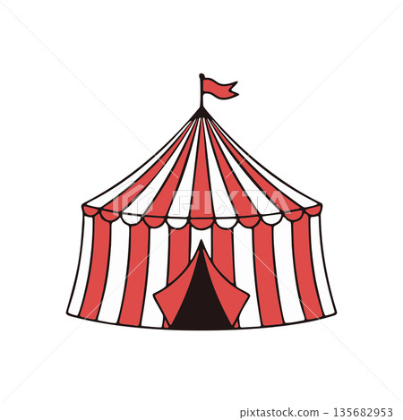 Circus tent simple icon Circus tent simple icon 135682953