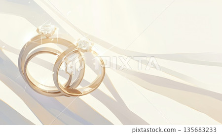 Diamond ring and white background 135683233
