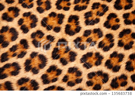 Leopard Animal Print Fur Texture Background for Fashion and Design 135683738
