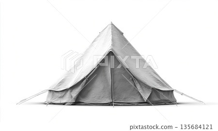 白色背景上的帳篷 135684121