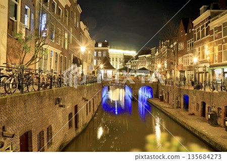 Utrecht Canal at Night Utrecht Canal at Night 135684273