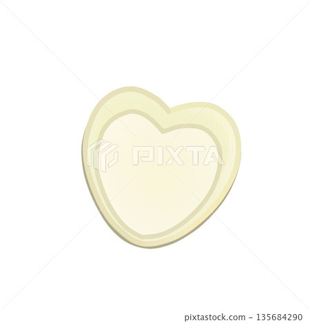 心形白巧克力插圖 135684290