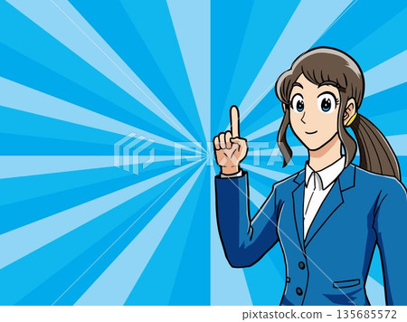 Woman, businesswoman, hand, success, businessman, 135685572