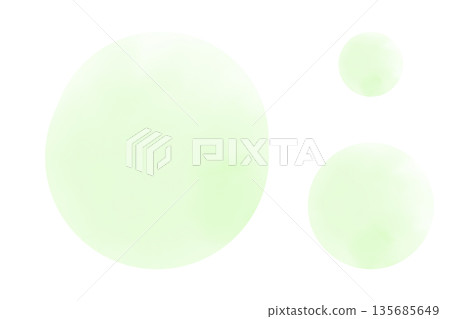 Watercolor-style soft circular frame material, yellow-green, simple, transparent PNG, white background 135685649
