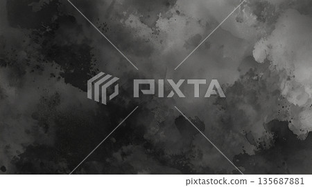 Black watercolor texture 135687881