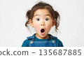 A Japanese child with a surprised expression 135687885