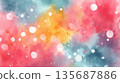 Abstract colorful watercolor background, illustration, texture 135687886