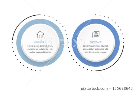 Two Options Infographic Two Options Infographic 135688643