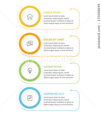 Four Step Infographic Template 135688649