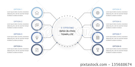 Eight Options Infographics Eight Options Infographics 135688674