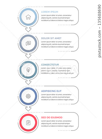 Five Step Infographic 135688690