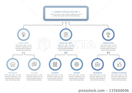 Hierarchical Process Flow Infographic Hierarchical Process Flow Infographic 135688696