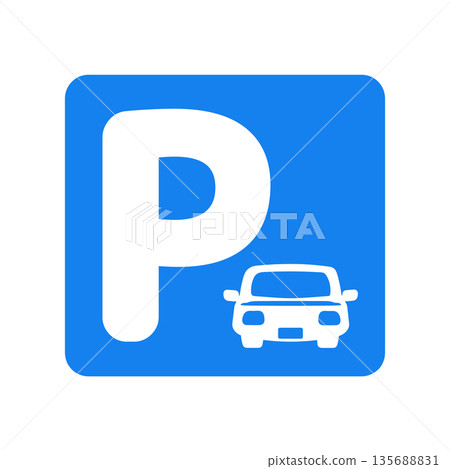 停車場、停車、汽車插圖 135688831