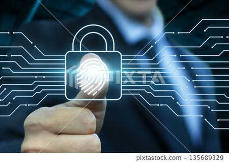 Fingerprint unlock in the system. Fingerprint unlock in the system. 135689329