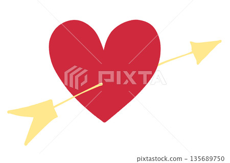 Heart with an arrow Heart with an arrow 135689750