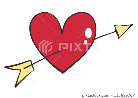 Heart with an arrow 135689767