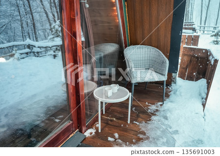 Outdoor Terrace with Table and Chair Outdoor Terrace with Table and Chair 135691003