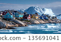 Rainbow Colored Cabins in Greenlandic Style 135691041