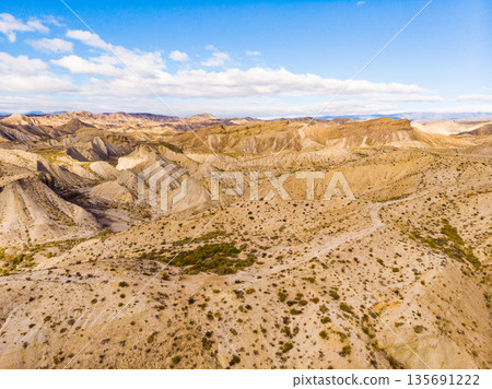 Tabernas desert landscape, Spain Tabernas desert landscape, Spain 135691222