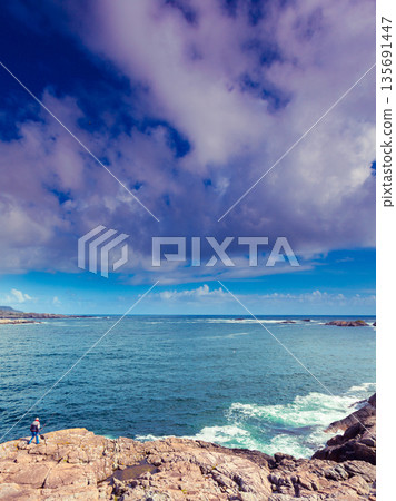 The coast of southern Norway with an ocean view The coast of southern Norway with an ocean view 135691447