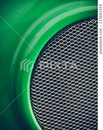 Round circle shape with grill. Round circle shape with grill. 135691459
