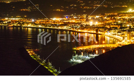 Cape San Antonio, coast at night, Spain 135691585