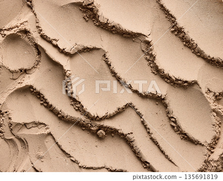 whey chocolate flavor protein powder background 135691819