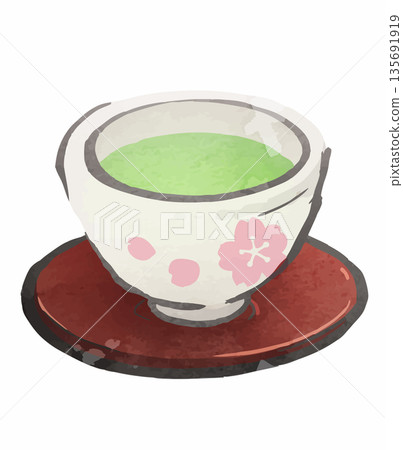 茶：15幅日式茶具擺盤插圖 135691919