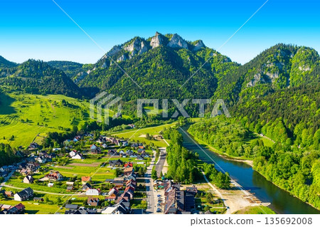 Summer view of the Three Crowns in the Pieniny at the foot of the Tatra Mountains. Poland Summer view of the Three Crowns in the Pieniny at the foot of the Tatra Mountains. Poland 135692008