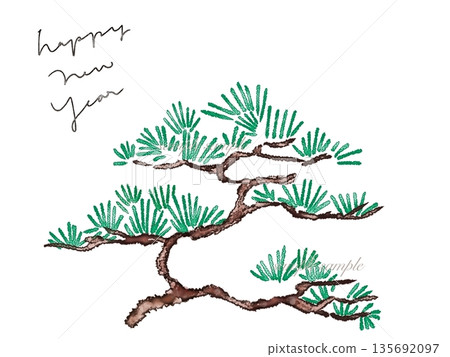 Simple illustration of a pine tree 135692097